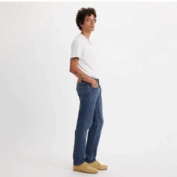 Levi’s 502 Taper Flex Men's Blue Stretch Jeans in Dark Wash, Size 30x30 - Picture 1 of 13